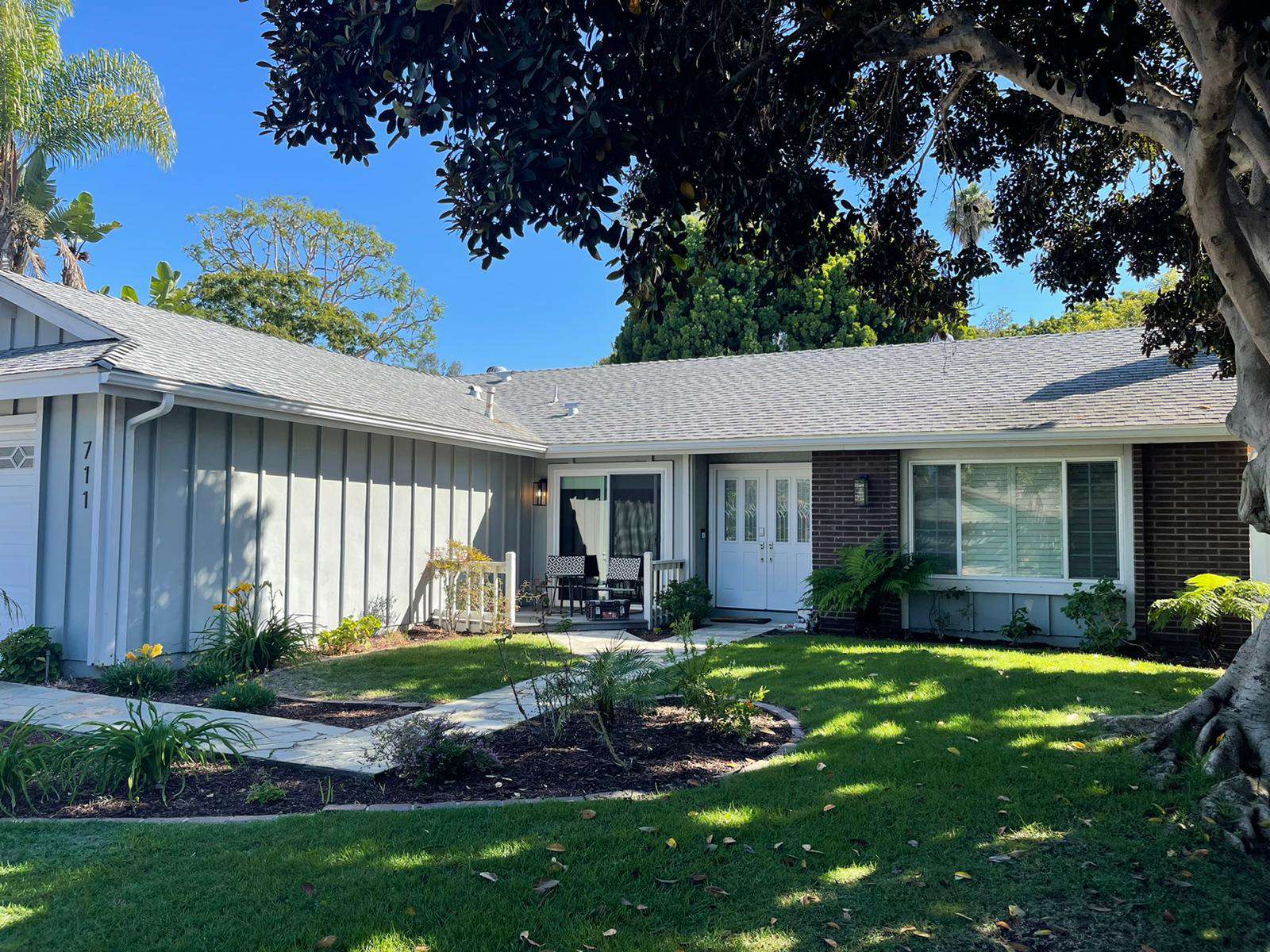 Freshly painted single-story home in San Diego by Lifetime Custom Painting